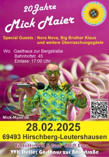 Ticket 28.02.2025 20 Jahre Mick Maier